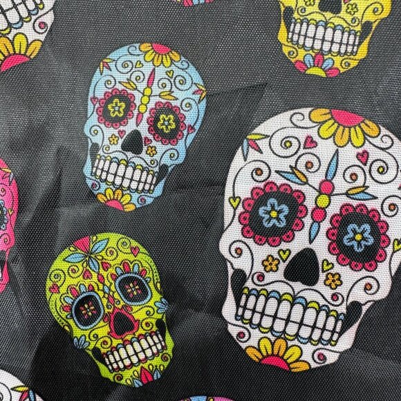 Drawstring Backpack Colorful Sugar Skull 16 x 13 Greenbrier Intl Adults or Kids - Picture 3 of 6